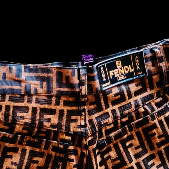 Fendi Vintage Zucca Monogram FF Logo Jean Trousers - Picture 12 of 16